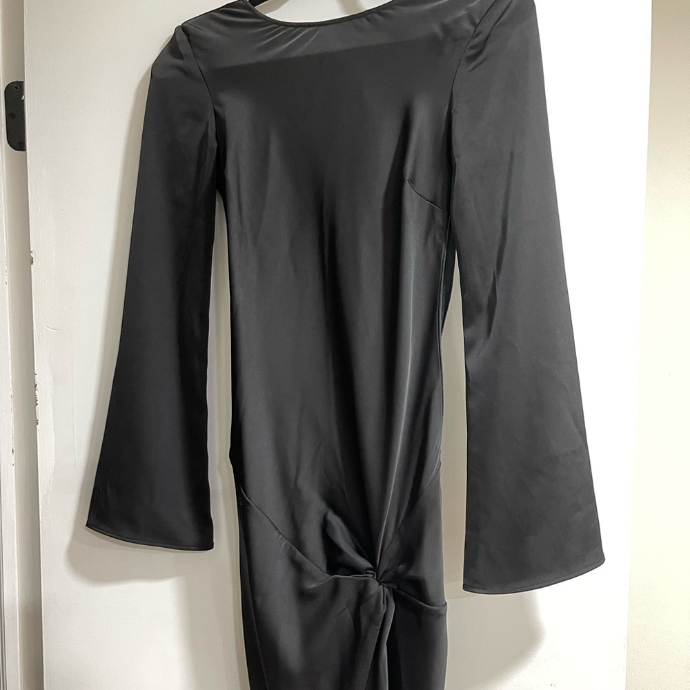 Satin black dress